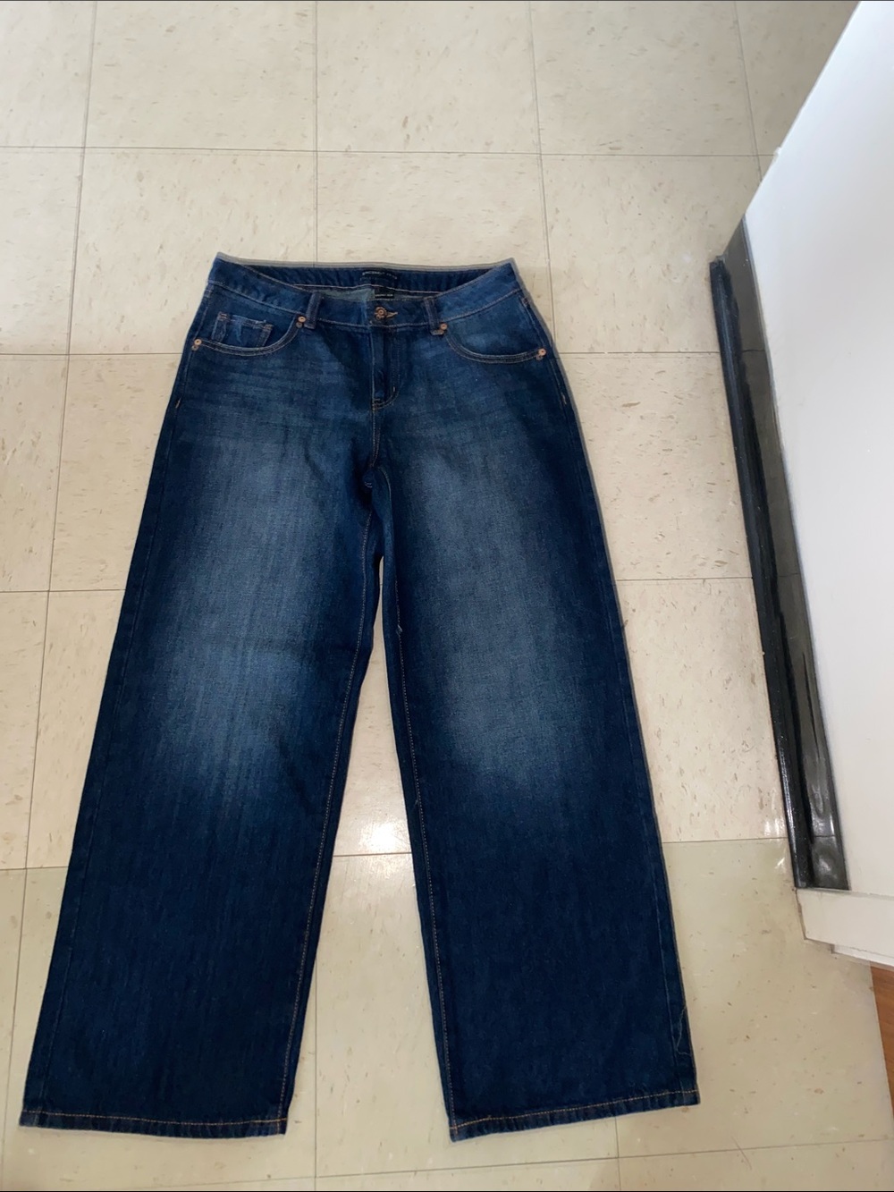 SINCERELY JULES BAGGY WIDE LEG DARK JEANS 32”X30